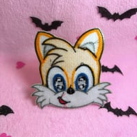 Image 3 of Two Tail Fox - 3.25 Inch - Embroidered, Iron-On Patch