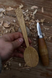 Image 4 of Oak wood eating spoon 