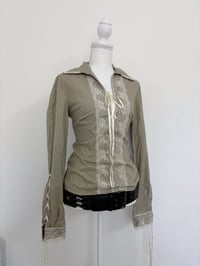 Image 1 of 00s Beige corset shirt // M