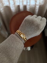 Image 6 of Unique Gold Tone Ladies Watch Mother of Pearl Dial - New with Tag.