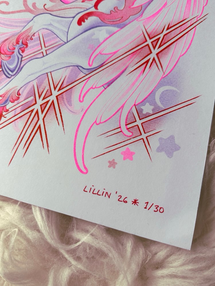 Pegasus Risograph Print