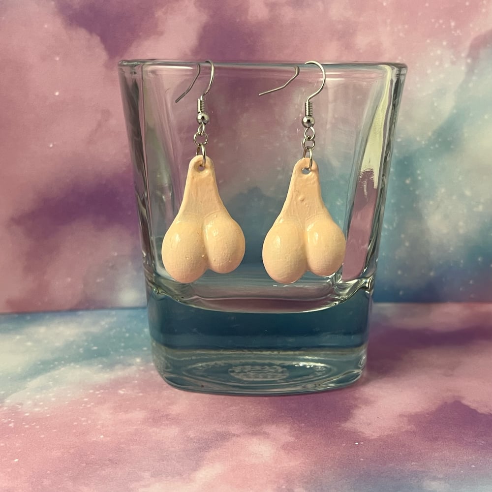 Image of Truck Nuts Earrings