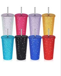 Colorful blinged tumblers