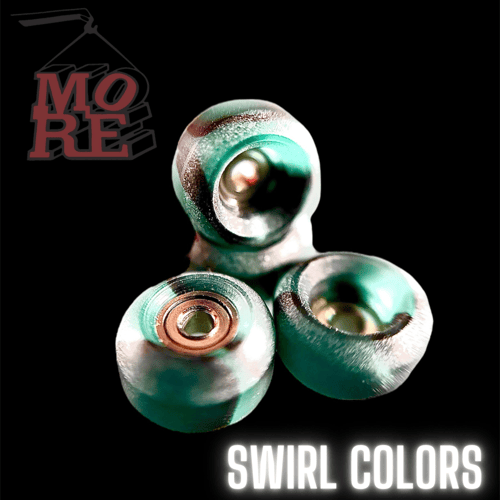 Image of More Fingerboards Swirl Abec 7 Colors Bearing Wheels