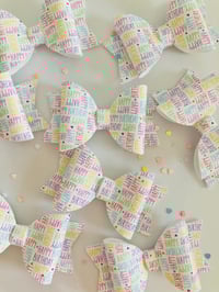 Image 1 of Mini happy birthday bow 