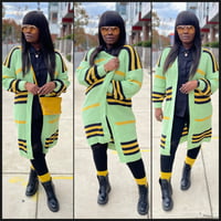 Shawna lime/yellow cardigan
