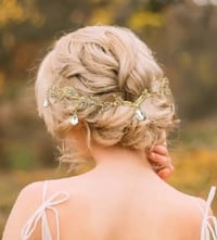 Image 3 of GOLD CELESTIAL VINE BRIDAL HEADPIECE