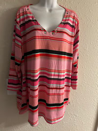 Image 11 of New 1X Kim Rogers Peep Hole Collar top #1256*9