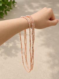 Image 2 of Pink Opal Wrap Bracelet & Necklace