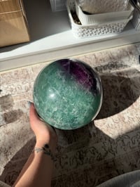 Image 2 of XXL 20LB RAINBOW FLUORITE SPHERE -CHINA- A
