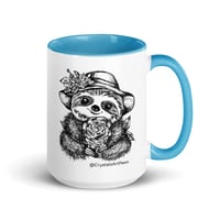 Image 9 of Lady Rosey The Sloth Mug Line Art by CrystalsArtPaws
