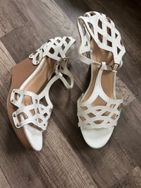 white sandals 