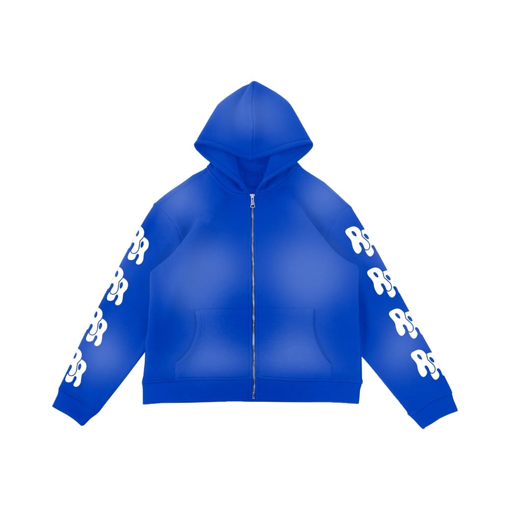 RTTO "Wavy" 4 Logo Zip Up in Royal Blue