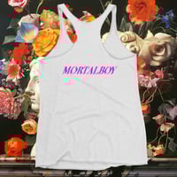 Image 4 of Women's Racerback Tank Mortal Boy Official Logo (Front/Back) Design