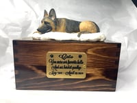 Image 2 of Custom Engraved German Shepherd Urn For Ashes Pet Portrait To Your Photos