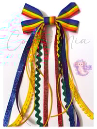 Image 1 of Basic Colors Ribbon Streamer Bows