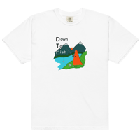 Image 4 of “Down to Fish” Unisex garment-dyed heavyweight t-shirt