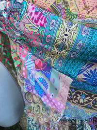 Image 9 of Patchwork Stevie top peach tassels