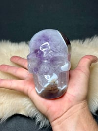 Image 18 of Amethyst & Agate Skull Carving #2241