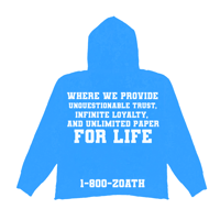 Image 2 of 1-800-ZOATH Hoodie (Sky Blue)