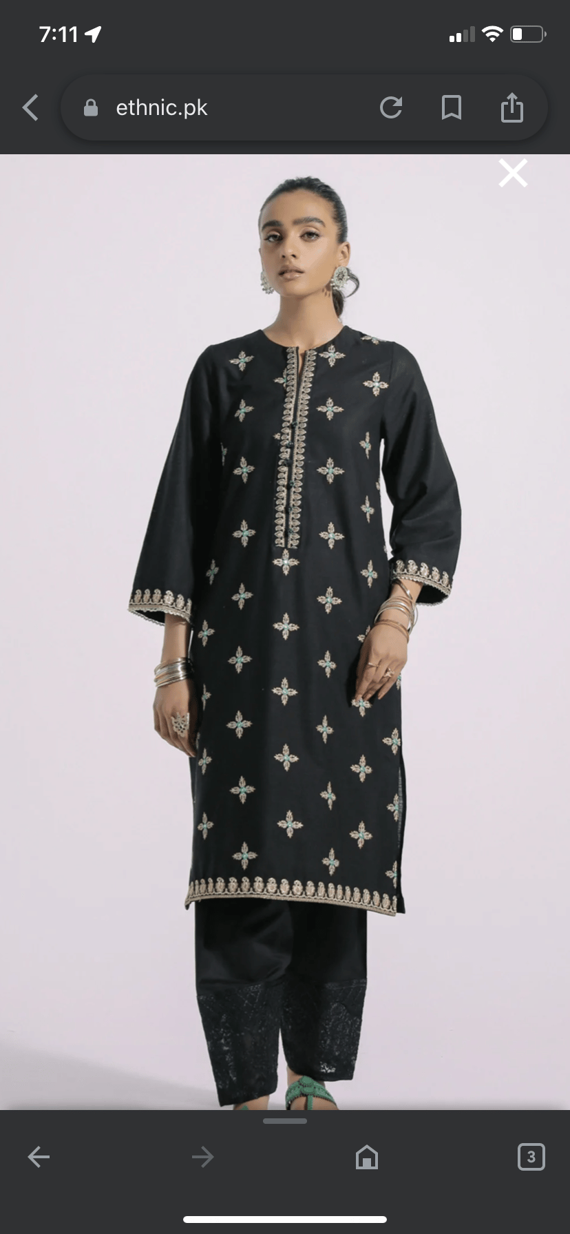 Ethnic embroidery kurta