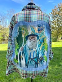 Image 3 of 4XL Wizard Cat Flannel