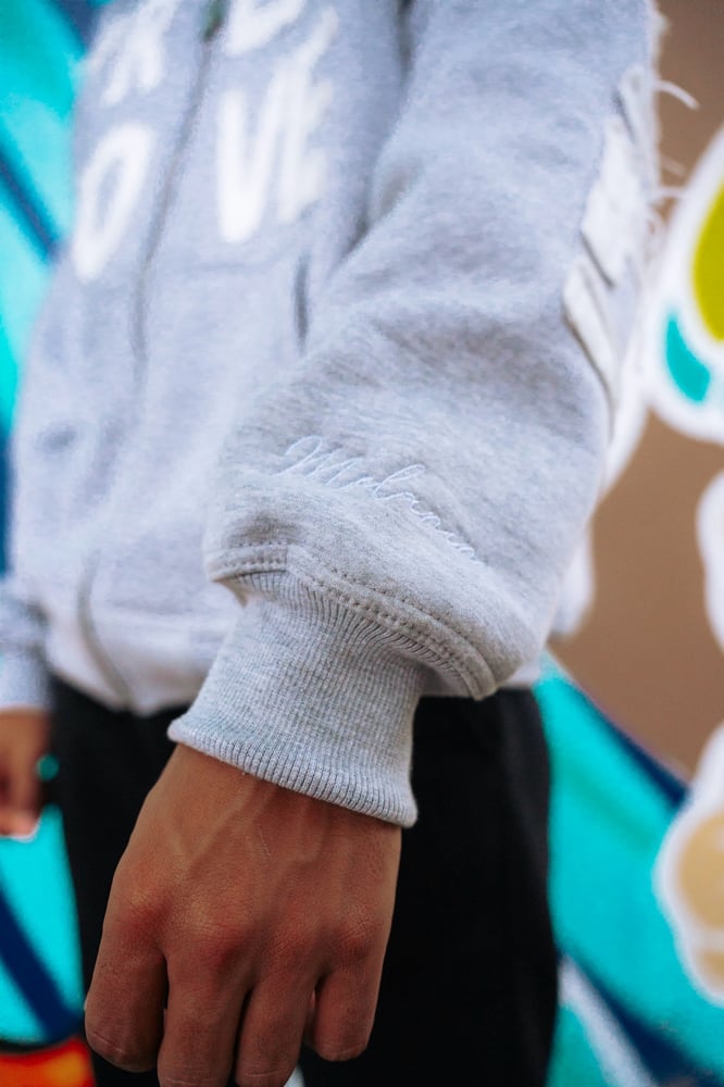 Image of “Spread Love” Zip Hoodie (Gray)