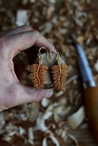Image 5 of Autumn Fern Earrings 
