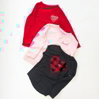 Image 1 of Cat & Jack Long Sleeve 'Heart/Loved' Top Bundle