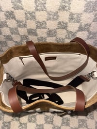 Image 3 of Golden Goose Crossbody Tote Tan/Sherpa