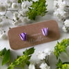 Purple Tulip Studs