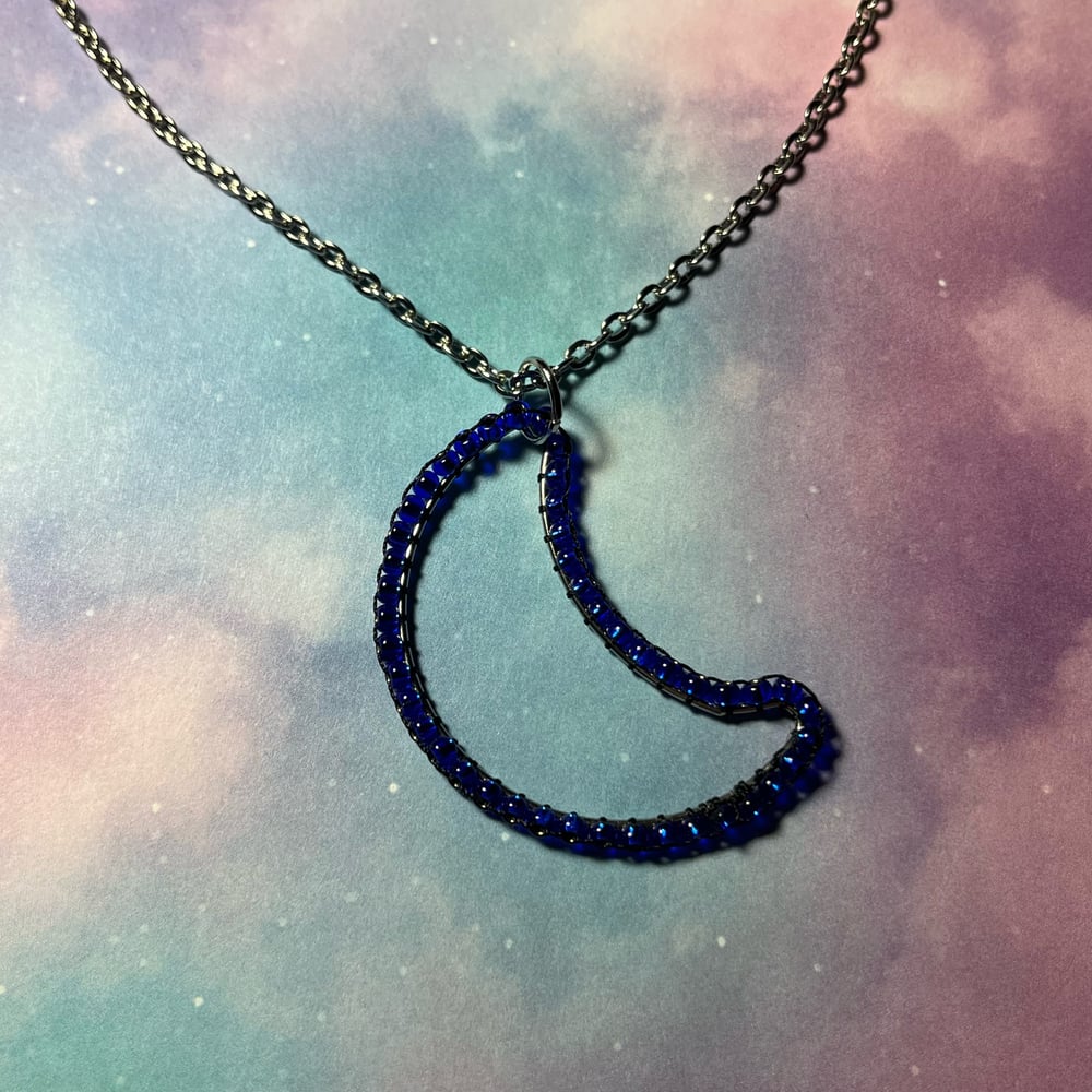 Image of Beaded Moon Necklace