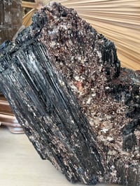 Image 14 of Large Black Tourmaline With Golden Mica #2064