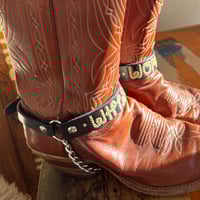 Image 2 of CUSTOM BLACK BOOT STRAPS-BLACK