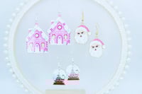 Image 4 of Pink & Merry Earrings 🩷🎄(3 fun designs to choose from)