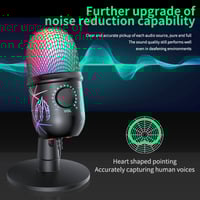 Image 3 of USB Gaming Microphone with RGB & Noise Reduction
