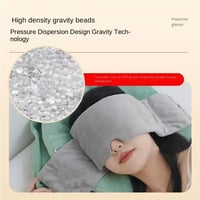 Image 4 of Gravity Sleep Mask Weighted Eye Mask Light Blocking Headband Fatigue Relief Sleeping Aid for Men Wom