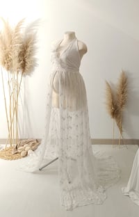 Image 3 of Off white lace dress for photoshoot | Vera | size S-M