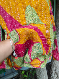 Image 3 of FESTIE Kantha Hoodie with pocket - flower