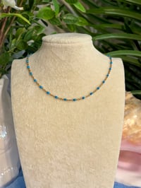 Image 2 of Teal Dainty Choker Necklace N207