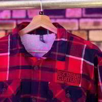 Image 1 of Extreme Culture® - (LARGE) Fleeced Flannel Red