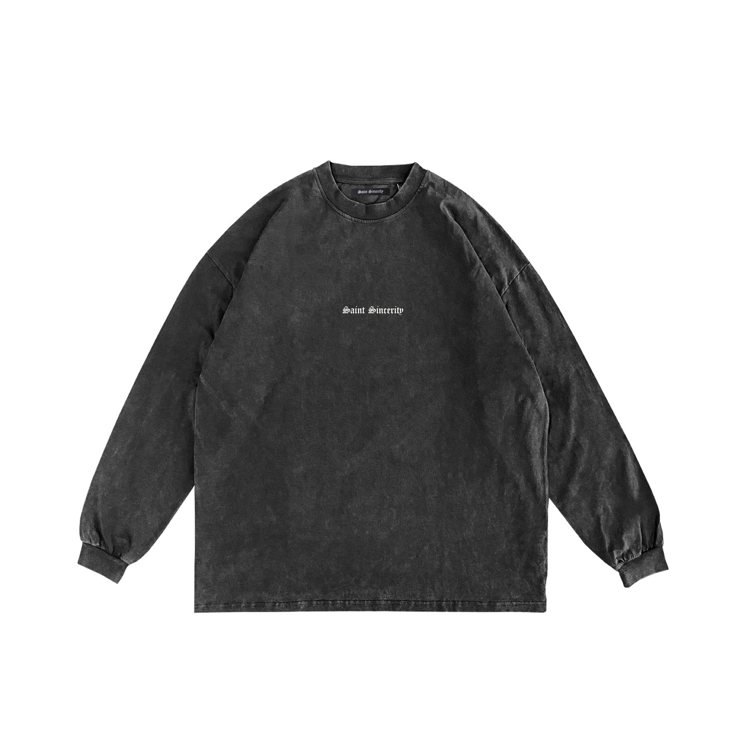 Long-Sleeved Regular Shirt With Placed Graphic - Luxury Grey