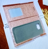 Image 1 of Rose Pink Mobile Sumsung  Galaxy S7 Edge Magnetic Case 