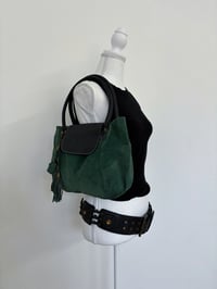 Image 1 of 00s Leather green bag 