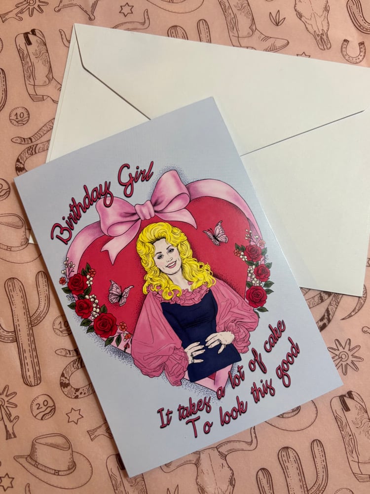 Image of Dolly Parton birthday card 