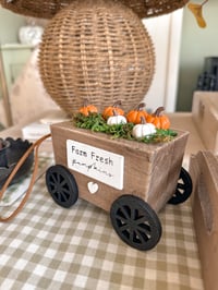 Image 1 of Rustic Pumpkin Cart