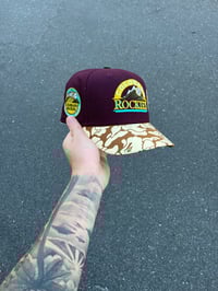 Image 1 of OLIVE BRIM MULTI TONE COLORADO ROCKIES CUSTOM FITTED CAP