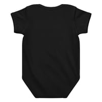 Image 3 of Baby jersey bodysuit with green screenprint Grier logo