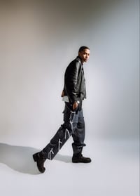 Image 3 of tied up cargo pant-charcoal