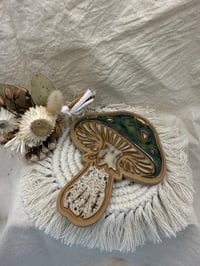 Mushroom incense holder-green